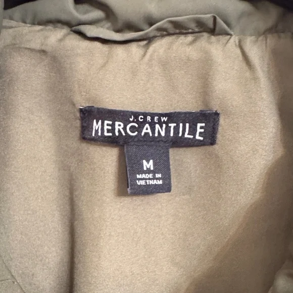 J. Crew Factory Women's Olive Quilted Vest - Picture 2 of 5